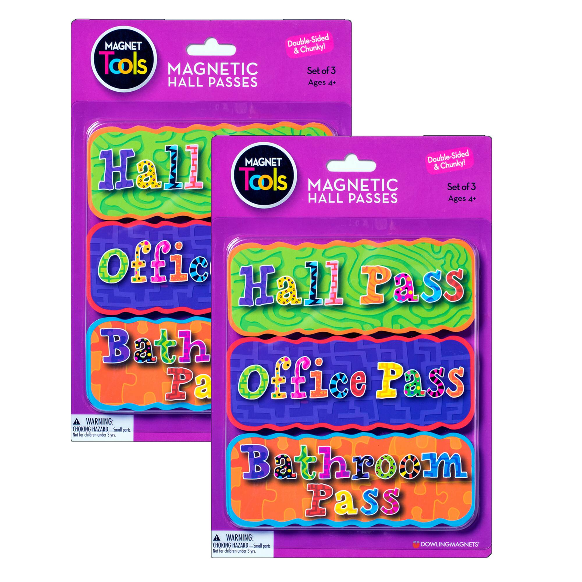 Dowling Magnets® Magnetic Hall Passes, 2 Pack of 3